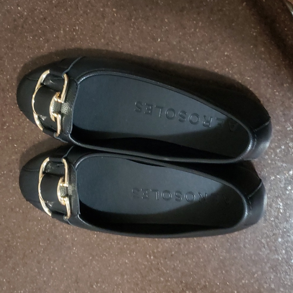 Aerosoles Black Leather Loafers. BRAND New Size 7.5